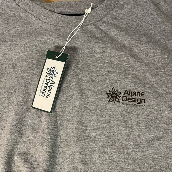 Alpine Design Men's short Sleeve Graphic T-Shirt size Large organic grey - Picture 4 of 6